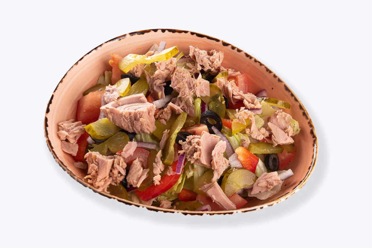 С Тунцом с оливковым маслом